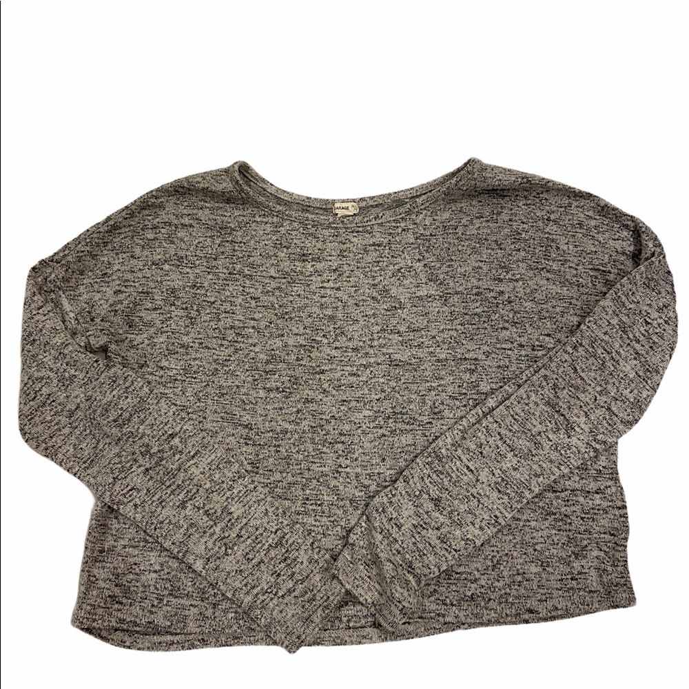 GARAGE Oversized Gray Lightweight Knit Sweater Size M GUC